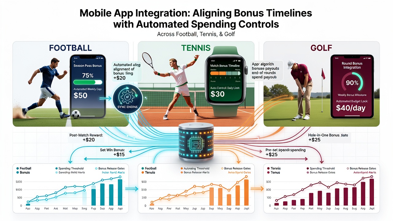 Dashboard mit synchronisierten Bonus- und Limit-Daten in einer mobilen Gambling-App
